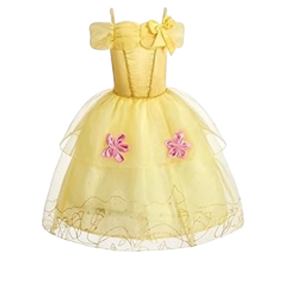 Girls Belle Dress Costume Beauty and the Beast Princess Halloween Cosplay